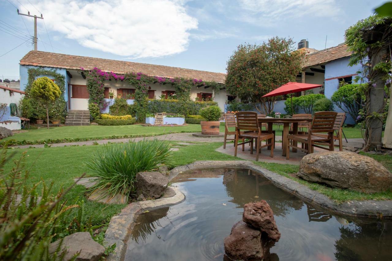 La Casa Azul Huasca & Restaurante La Terraza Hotel กูอัสกา เด โอกัมโป ภายนอก รูปภาพ