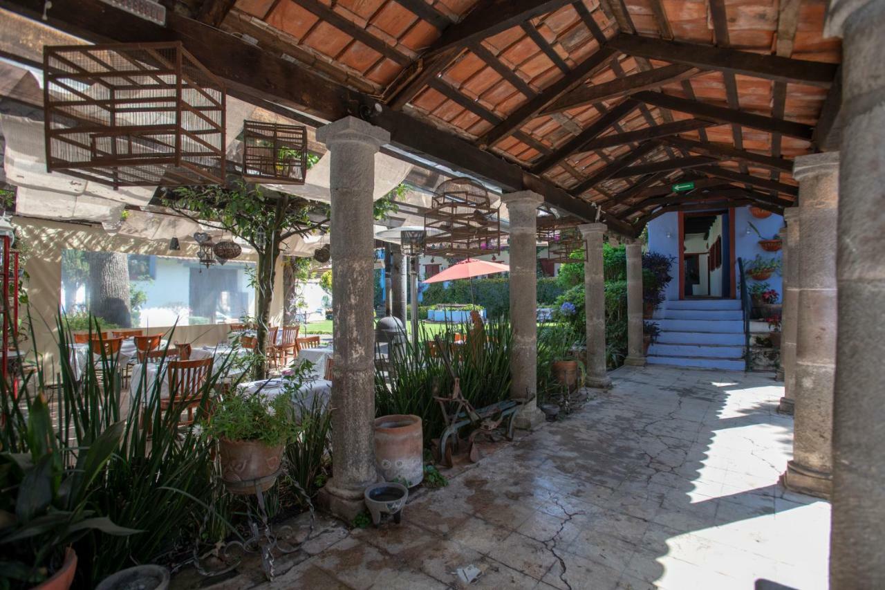 La Casa Azul Huasca & Restaurante La Terraza Hotel กูอัสกา เด โอกัมโป ภายนอก รูปภาพ